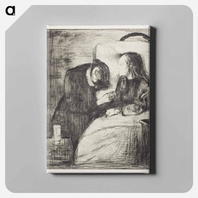 アートパネル-The Sick Child - エドヴァルド ムンク Canvas.