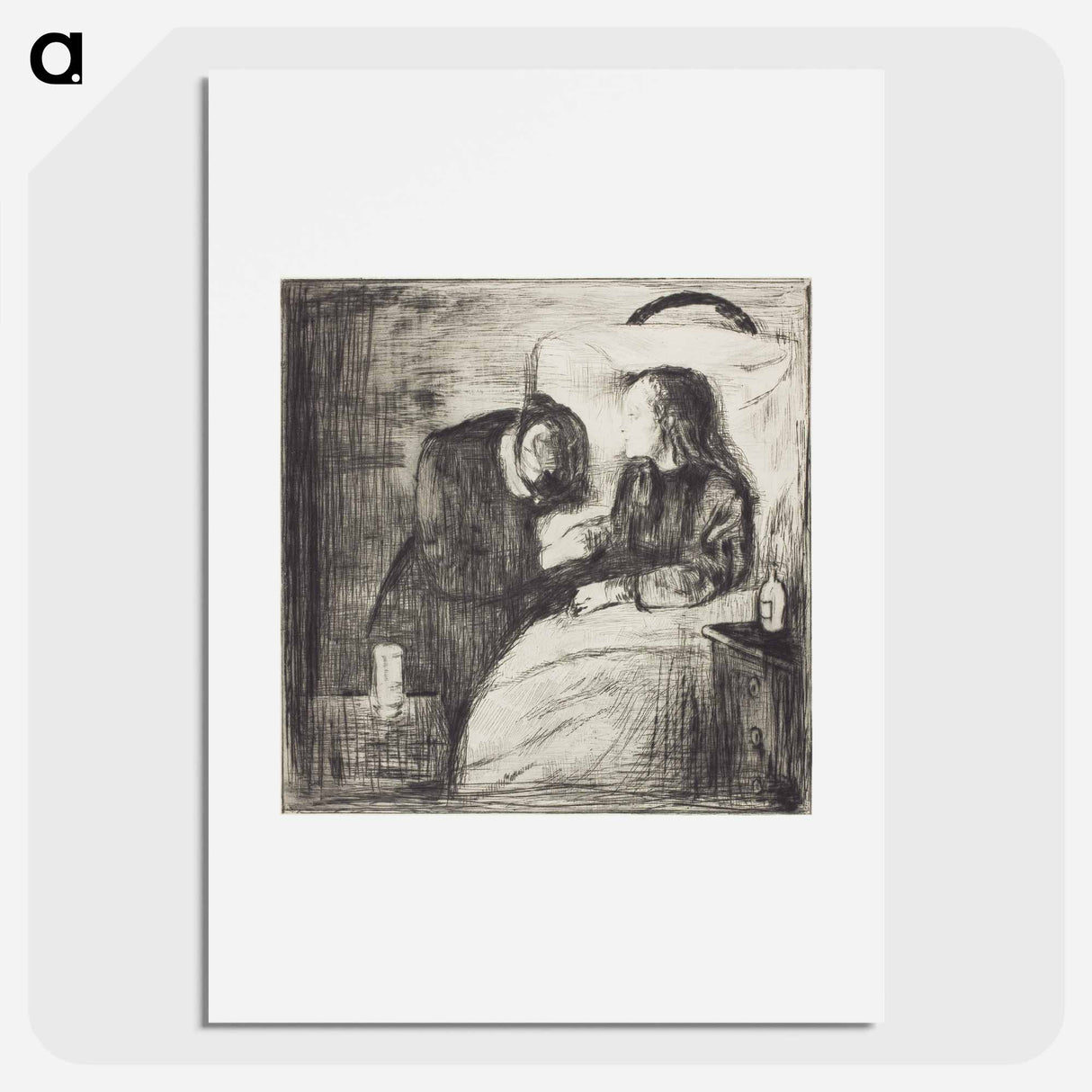 アートポスター-The Sick Child - エドヴァルド ムンク Poster.