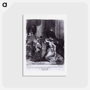 アートポストカード-Marguerite in the Church with the Evil Spirits - ウジェーヌ ドラクロワ Postcard.