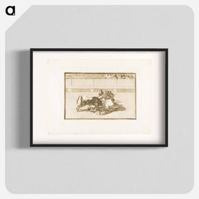 アートポスター-A Picador is Unhorsed and Falls under the Bull - フランシスコ デ ゴヤ Poster.