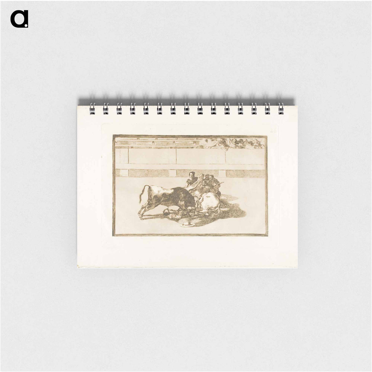 A Picador is Unhorsed and Falls under the Bull - フランシスコ デ ゴヤ Memo.