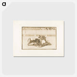 アートポストカード-A Picador is Unhorsed and Falls under the Bull - フランシスコ デ ゴヤ Postcard.