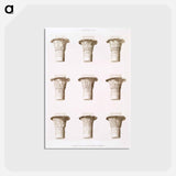 アートポストカード-Egyptian Capitals
 - エジプト美術史 Postcard.