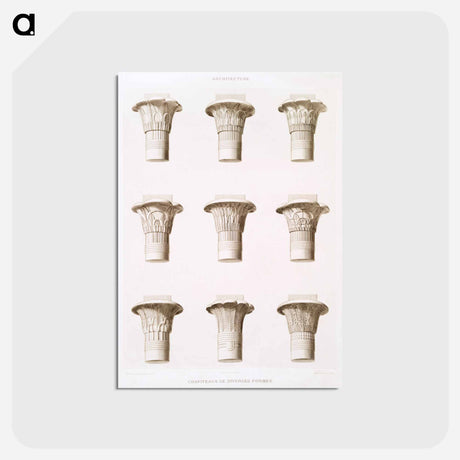 アートポストカード-Egyptian Capitals
 - エジプト美術史 Postcard.