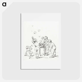アートポストカード-Children - ジャン ベルナール Postcard.