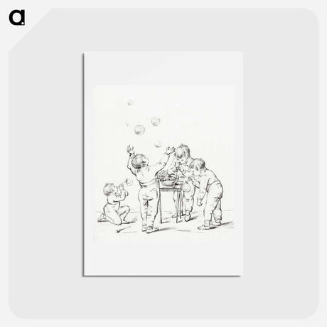 アートポストカード-Children - ジャン ベルナール Postcard.