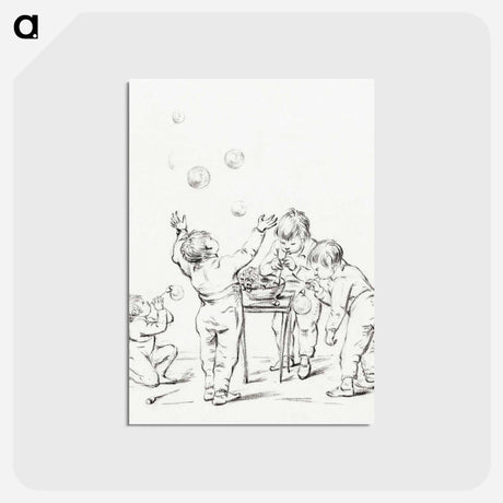アートポストカード-Children - ジャン ベルナール Postcard.