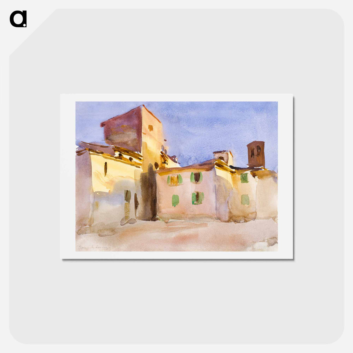 アートポストカード-Borgo San Lorenzo - ジョン シンガー サージェント Postcard.
