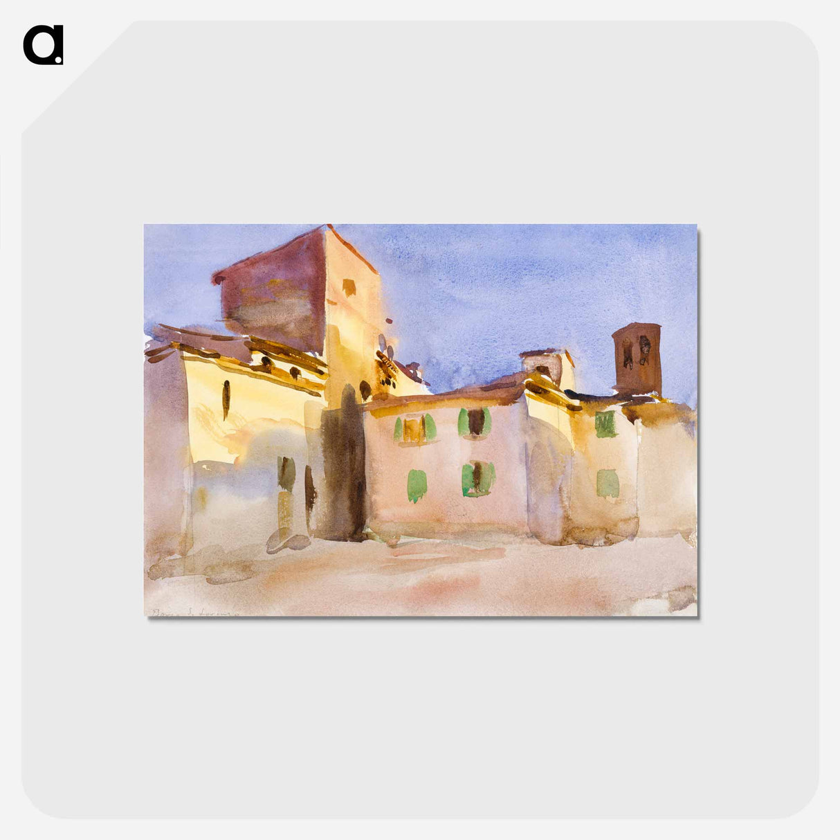 アートポストカード-Borgo San Lorenzo - ジョン シンガー サージェント Postcard.