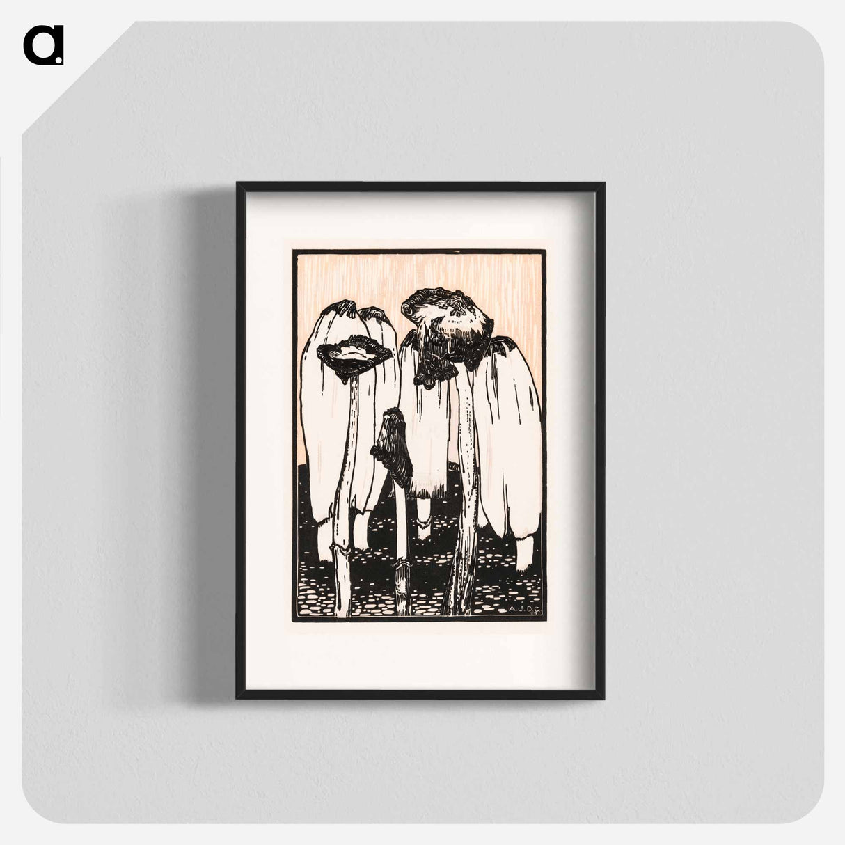 Ink mushrooms - Julie de Graag Poster.