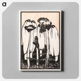 Ink mushrooms - Julie de Graag Canvas.