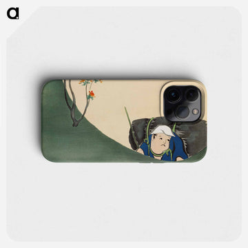 Samurai from Momoyogusa–Flowers of a Hundred Generations - 神坂 雪佳 Phone Case.
