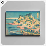 アートパネル-Hokusai's Tenpōzan at the Mouth of the Aji River in Settsu Province - 葛飾 北斎 Canvas.