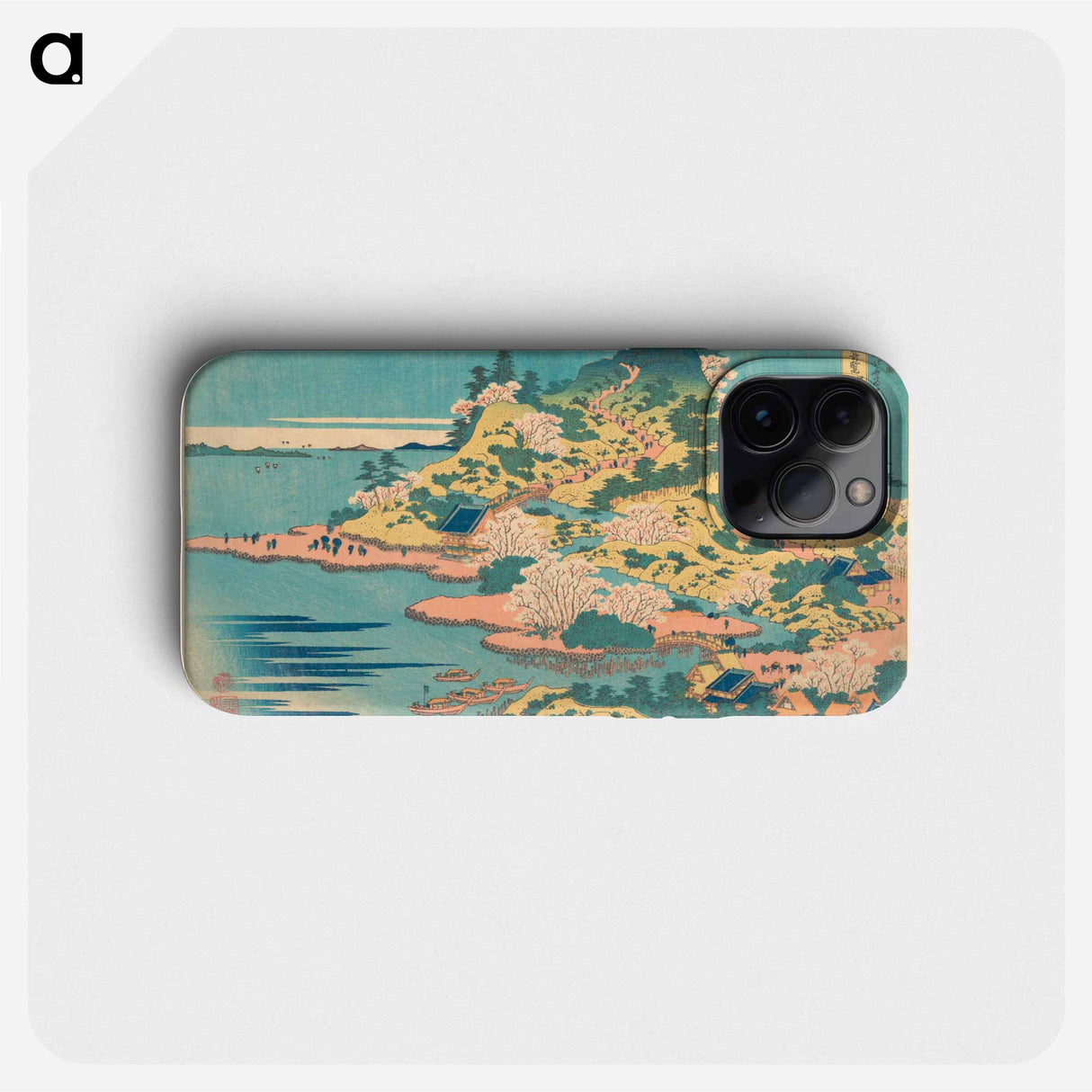 Hokusai's Tenpōzan at the Mouth of the Aji River in Settsu Province - 葛飾 北斎 Phone Case.