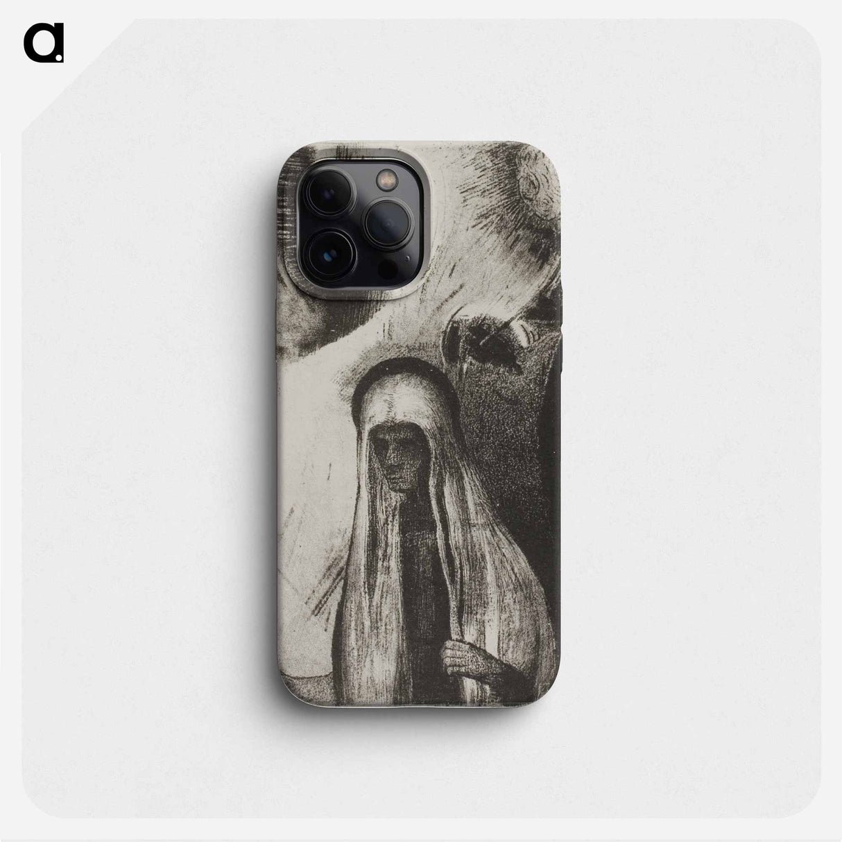 The Old Woman: What Are You Afraid Of? A Wide Black Hole! It is Empty Perhaps? - オディロン ルドン Phone Case.