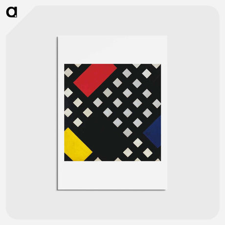 アートポストカード-Counter composition XV - テオ ファン ドゥースブルフ Postcard.