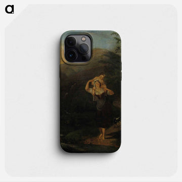 A woman and a child in the notch - トーマス コール Phone Case.