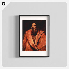 アートポスター-Portrait of Pietro Aretino - ティツィアーノ ヴェチェッリオ Poster.