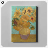 Vase with Twelve Sunflowers - フィンセント ファン ゴッホ Canvas.