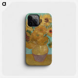 Vase with Twelve Sunflowers - フィンセント ファン ゴッホ Phone Case.