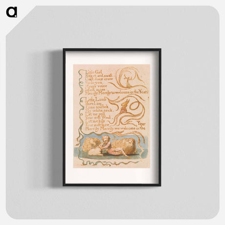 アートポスター-Songs of Innocence, Plate 26, "Spring" - ウィリアム ブレイク Poster.