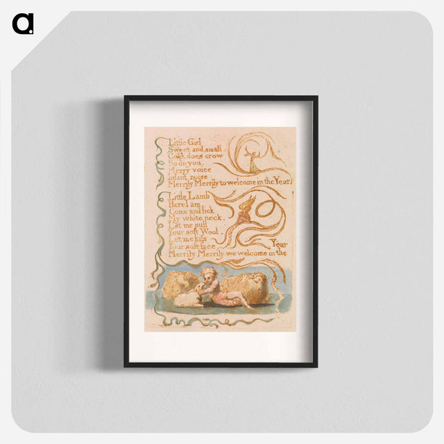 アートポスター-Songs of Innocence, Plate 26, "Spring" - ウィリアム ブレイク Poster.