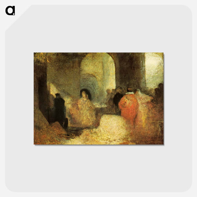 アートポストカード-Dinner in a Great Room with Figures- in Costume - ウィリアム ターナー Postcard.