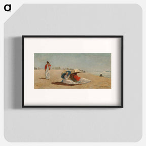 アートポスター-East Hampton Beach, Long Island - ウィンスロー ホーマー Poster.