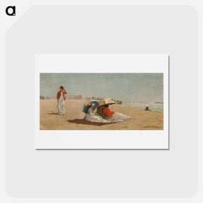 アートポストカード-East Hampton Beach, Long Island - ウィンスロー ホーマー Postcard.