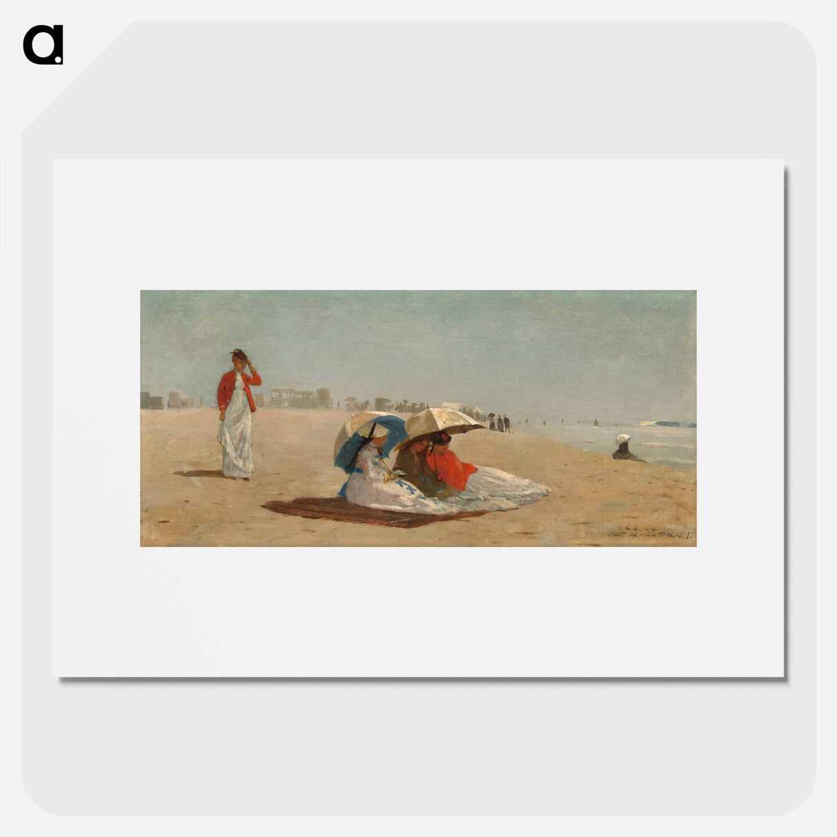 East Hampton Beach, Long Island - Winslow Homer Poster.