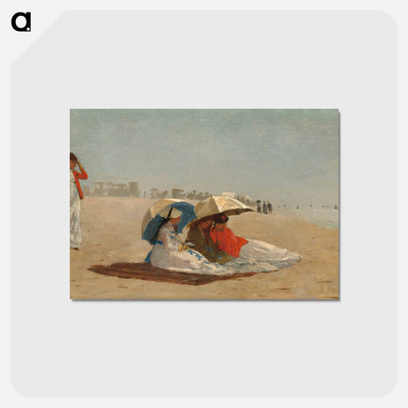 アートポストカード-East Hampton Beach, Long Island - ウィンスロー ホーマー Postcard.
