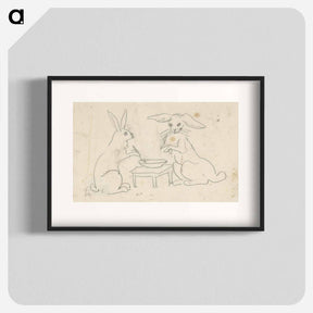 アートポスター-Rabbits cooking - アーノルド ピーター ワイズ クビンチャン Poster.