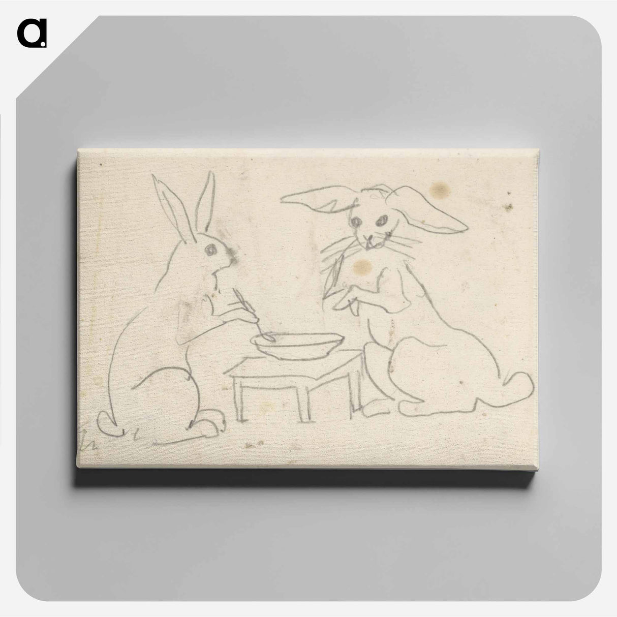 Rabbits cooking - アーノルド ピーター ワイズ クビンチャン Canvas.