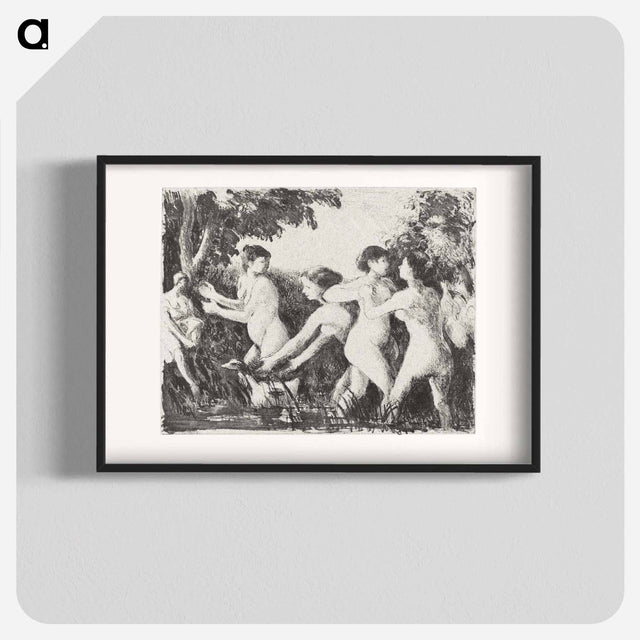 アートポスター-Bathers Wrestling - カミーユ ピサロ Poster.