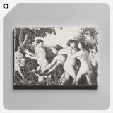 アートパネル-Bathers Wrestling - カミーユ ピサロ Canvas.