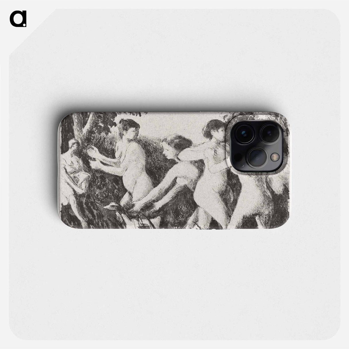 Bathers Wrestling - Camille Pissarro Phone Case.