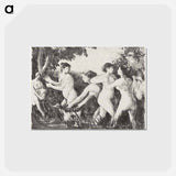 アートポストカード-Bathers Wrestling - カミーユ ピサロ Postcard.