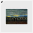 アートポストカード-August Bridge in Dresden - カスパー ダーヴィト フリードリヒ Postcard.