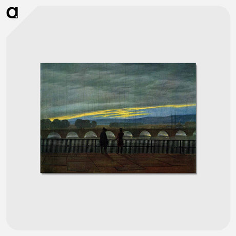 アートポストカード-August Bridge in Dresden - カスパー ダーヴィト フリードリヒ Postcard.
