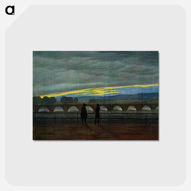 アートポストカード-August Bridge in Dresden - カスパー ダーヴィト フリードリヒ Postcard.
