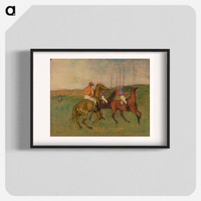 アートポスター-Jockeys and Race Horses - エドガー ドガ Poster.