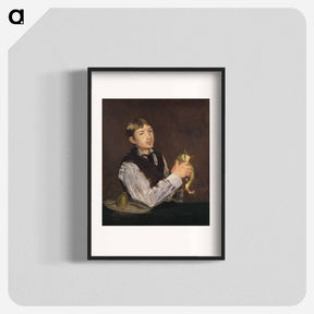 アートポスター-Young Boy Peeling a Pear - エドゥアール マネ Poster.