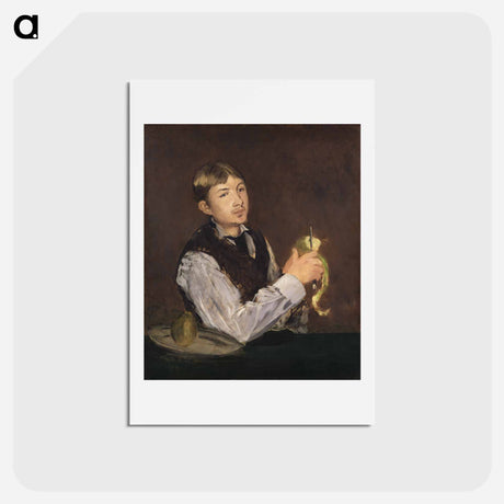 アートポストカード-Young Boy Peeling a Pear - エドゥアール マネ Postcard.