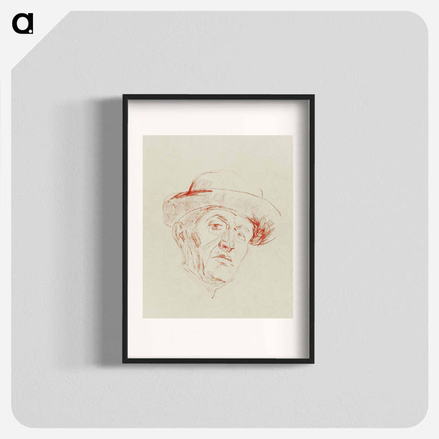 アートポスター-Self–Portrait with Hat I - エドヴァルド ムンク Poster.