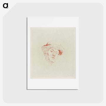 Self–Portrait with Hat I - エドヴァルド ムンク Postcard.