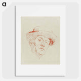 アートポスター-Self–Portrait with Hat I - エドヴァルド ムンク Poster.