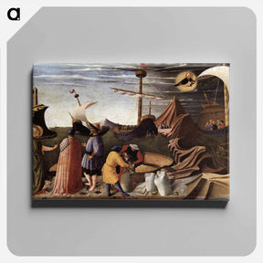 アートパネル-The Story of St. Nicholas: St. Nicholas saves the ship - フラ アンジェリコ Canvas.