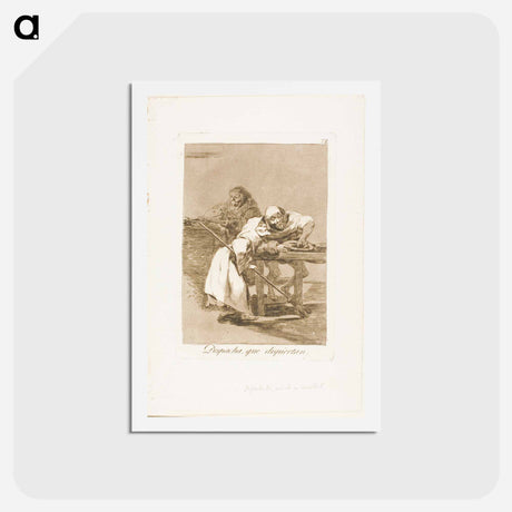 アートポストカード-Be quick, They are Waking Up - フランシスコ デ ゴヤ Postcard.