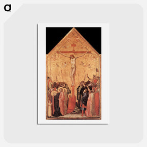 アートポストカード-The Crucifixion - ジョット ディ ボンドーネ Postcard.
