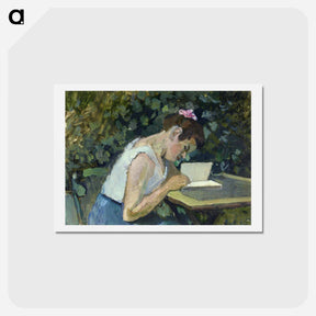 アートポストカード-Woman Reading in a Garden - アンリ マティス Postcard.